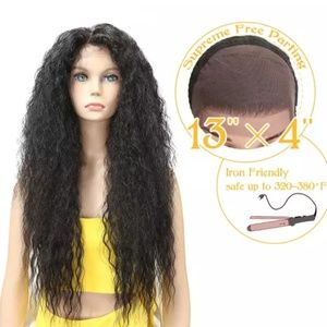 Free parting synthetic lace front wig